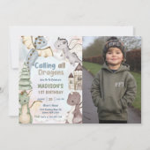 Invitation Appel à tous les dragons Aquarelle 1er Anniversair (Devant)
