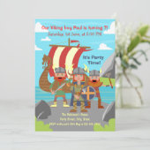 Invitation Appel à tous les enfants viking pour une fête d'an (Debout devant)