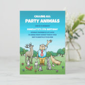 Invitation Appel à tous les fêtards d'anniversaire (Debout devant)
