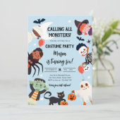 Invitation Appel à tous les monstres Costume d'Halloween Anni (Debout devant)