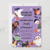 Invitation Appel à tous les monstres Costume d'Halloween Anni (Devant)