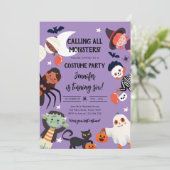 Invitation Appel à tous les monstres Costume d'Halloween Anni (Debout devant)