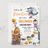 Invitation Appel à tous les Monstres Costume Party enfants (Devant)