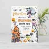 Invitation Appel à tous les Monstres Costume Party enfants (Debout devant)