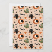 Invitation Appel à tous les monstres Éffrayant mignon fête d' (Dos)