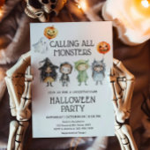 Invitation Appel à tous les monstres fête d'Halloween