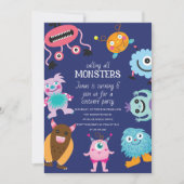 Invitation Appel à tous les monstres Halloween Anniversaire (Devant)