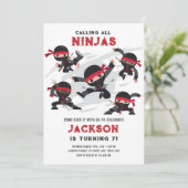 Invitation Appel à tous les Ninjas Martial Arts Boy Anniversa (Debout devant)