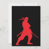 Invitation Appel à tous les Ninjas Silhouette Anniversaire (Dos)