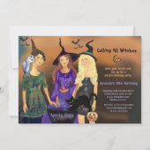 Invitation Appel à toutes les sorcières fête d'Halloween Anni (Devant)