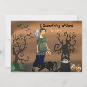 Invitation Appel à toutes les sorcières fête d'Halloween Anni (Dos)