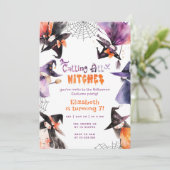 Invitation Appel à toutes les sorcières Halloween Costume fêt (Debout devant)