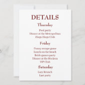 Invitation APPEL À TOUTES MES COPINES Drôle de week-end d'ent (Dos)