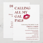 Invitation APPEL À TOUTES MES COPINES Drôle de week-end d'ent (Devant / Derrière)