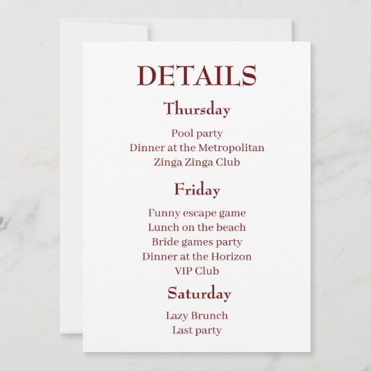 Invitation APPEL À TOUTES MES COPINES Drôle Week-end Enterrem (Dos)