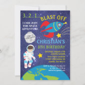 Invitation Appel d'anniversaire de l'explosion de l'espace ex (Devant)