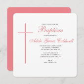 Invitation Appel de baptême doux et simple (Devant / Derrière)