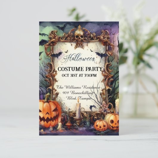 Invitation Appel de carnaval Costume : Halloween sur mesure I (Debout devant)