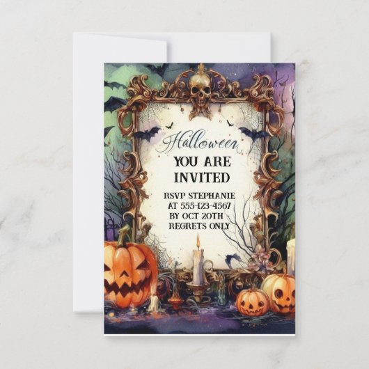 Invitation Appel de carnaval Costume : Halloween sur mesure I (Dos)