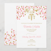 Invitation Appel de remise de diplômes de thérapeute respirat (Devant / Derrière)