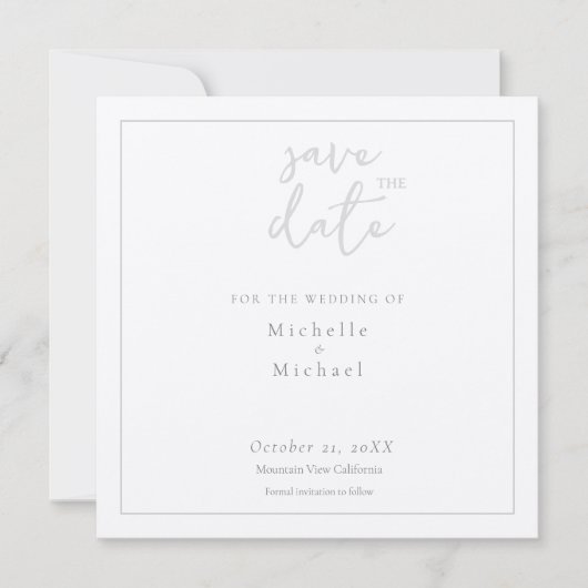 Invitation Appel de script Calligraphie Mariage Moderne Enreg (Devant)