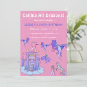 Invitation Appel de tous les dragons Anniversaire de enfant P (Debout devant)