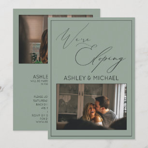 Invitation Appel Graphique de Luxe Vert Nous Fuyons pour nous