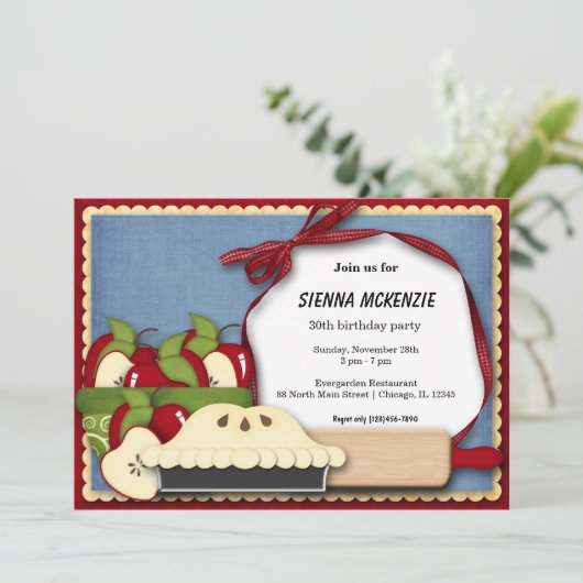 Invitation Appel Pie Anniversaire (Debout devant)