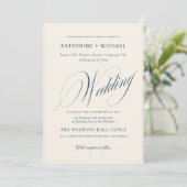 Invitation Appel romain script Calligraphie&Details QRcode Ma (Debout devant)