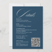 Invitation Appel romain script Calligraphie&Details QRcode Ma (Dos)
