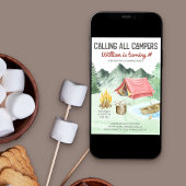Invitation Appel Tous Campers Boys Anniversaire Camping Party