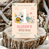 Invitation Appelant tous les animaux de fête, Jungle 1er Anni