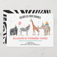 Appelant tous les fêtards zoo anniversaire sauvage