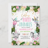 Invitation Appeler tous les animaux de fête Anniversaire Safa (Devant)