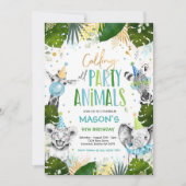 Invitation Appeler tous les animaux de fête Anniversaire Safa (Devant)