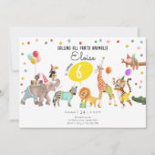 Invitation Appeler tous les animaux de fête Safari Garçon fil (Devant)