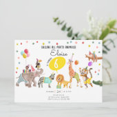 Invitation Appeler tous les animaux de fête Safari Garçon fil (Debout devant)