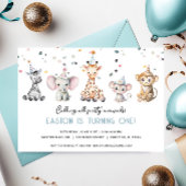 Invitation Appeler tous les animaux de fête simple anniversai