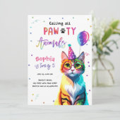 Invitation Appeler tous les animaux de paille Chat Kitten Fil (Debout devant)