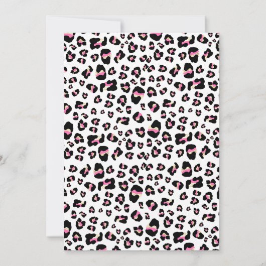 Invitation Appeler tous les partis Safari animal Leopard Anni (Dos)