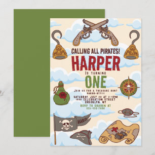 Invitation Appeler tous les pirates parle comme un anniversai