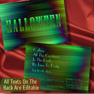 Invitation Appeler Toutes Les Créatures Dans L'Halloween Somb