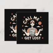 Invitation appelez-moi si vous vous perdez (Devant / Derrière)