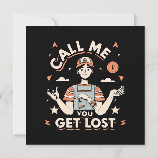 Invitation appelez-moi si vous vous perdez (Devant)