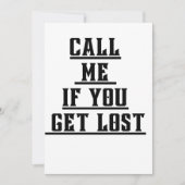 Invitation Appelle-Moi Si Tu Es Perdu (Devant)