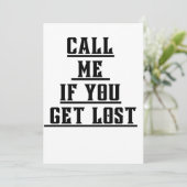 Invitation Appelle-Moi Si Tu Es Perdu (Debout devant)