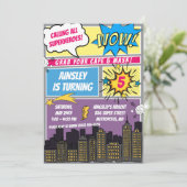 Invitation Appelle tous les super-héros ! Comics Anniversaire (Debout devant)