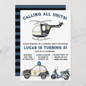 Invitation Appelle toutes les unités ! Fête d'anniversaire su (Devant / Derrière)