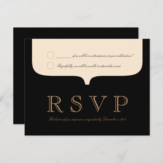 Invitation Appels de réponse Callaway (Devant / Derrière)