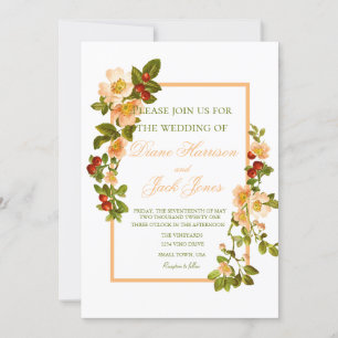 Invitation Apple Blossom Watercolor Mariage